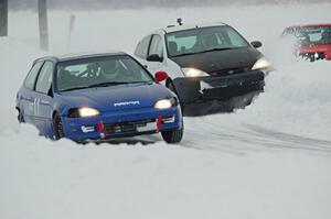 Mark Utecht's Honda Civic and Matt Coatsworth / Don Coatsworth Ford Focus ZX3