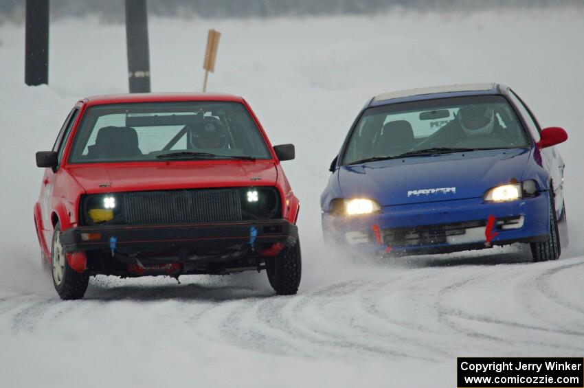 Mark Knepper's VW GTI and Mark Utecht's Honda Civic