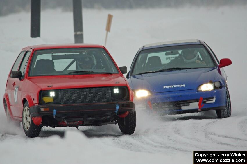 Mark Knepper's VW GTI and Mark Utecht's Honda Civic