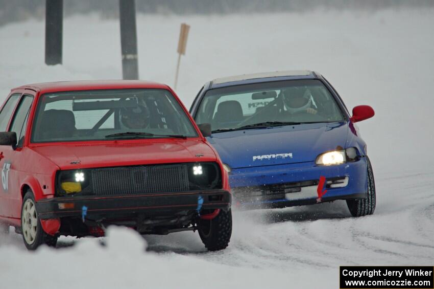 Mark Knepper's VW GTI and Mark Utecht's Honda Civic