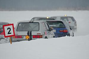 Mark Utecht's Honda Civic and Matt Bjorge's VW Rabbit