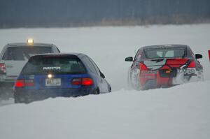 Mark Utecht's Honda Civic and Josh Robinson's Nissan 350Z