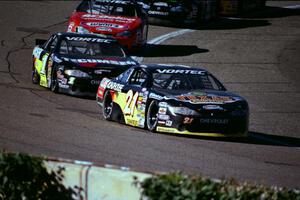 (21) Kevin Cywinski's Chevy Monte Carlo, (1) Mike Garvey's Chevy Monte Carlo and (7) Gary St. Amant's Chevy Monte Carlo