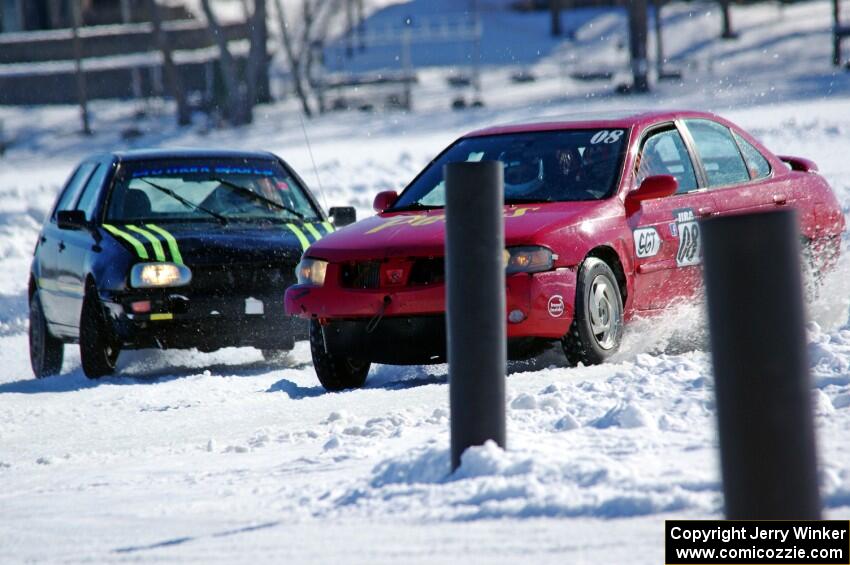 Pete Weber / Ian Forte Nissan Sentra Spec V and Mark Olson's VW Golf