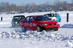 Pete Weber / Ian Forte Nissan Sentra Spec V, Matt Dryden's VW Rabbit and Brad Johnson's VW Rabbit