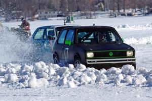 Matt Dryden's VW Rabbit and Brad Johnson's VW Rabbit