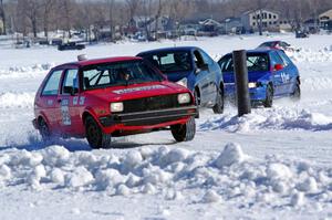 , Russ Lupinek's Ford Focus and Frank Giegler / Mark Utecht Honda Civic