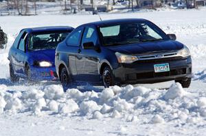 Russ Lupinek's Ford Focus and Frank Giegler / Mark Utecht Honda Civic