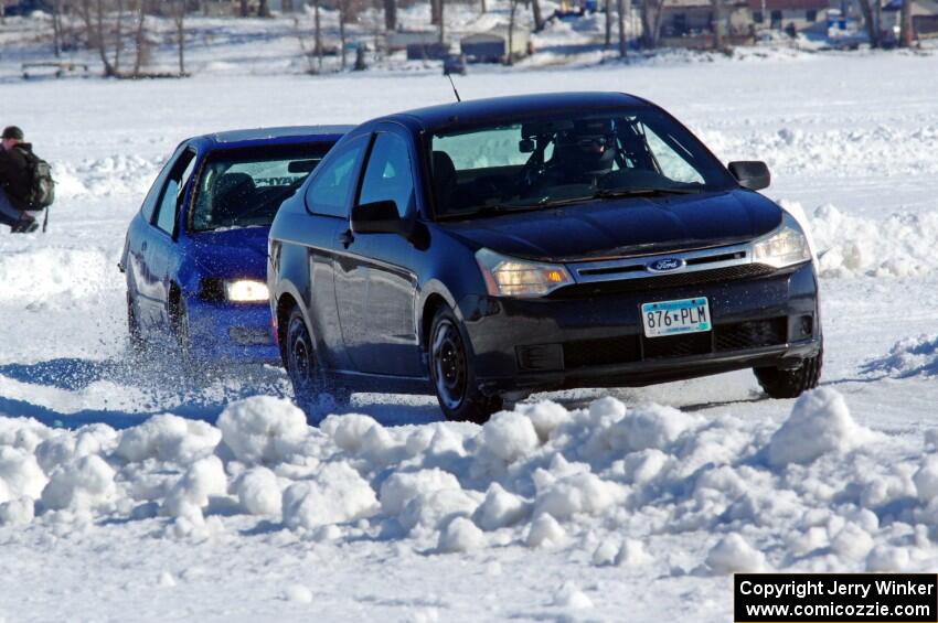 Russ Lupinek's Ford Focus and Frank Giegler / Mark Utecht Honda Civic