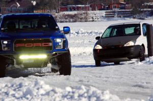 Josh Schumacher's Ford Raptor and Matt Coatsworth / Don Coatsworth Ford Focus ZX3