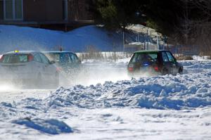 Matt Dryden's VW Rabbit, Brad Johnson's VW Rabbit and Matt Coatsworth / Don Coatsworth Ford Focus ZX3