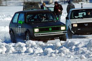 Matt Dryden's VW Rabbit and Brad Johnson's VW Rabbit