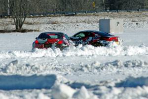 The Texas Drift Academy's Nissan 350Zs race on their own test track.