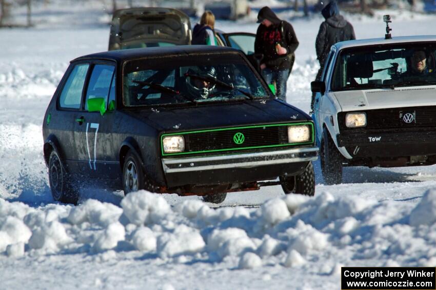 Matt Dryden's VW Rabbit and Brad Johnson's VW Rabbit