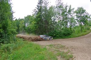 Barry McKenna / Leon Jordan Ford Fiesta at a sharp left on SS3, Steamboat I.