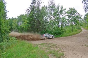 Barry McKenna / Leon Jordan Ford Fiesta at a sharp left on SS3, Steamboat I.