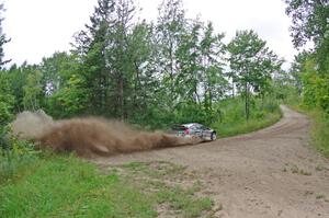 Barry McKenna / Leon Jordan Ford Fiesta at a sharp left on SS3, Steamboat I.