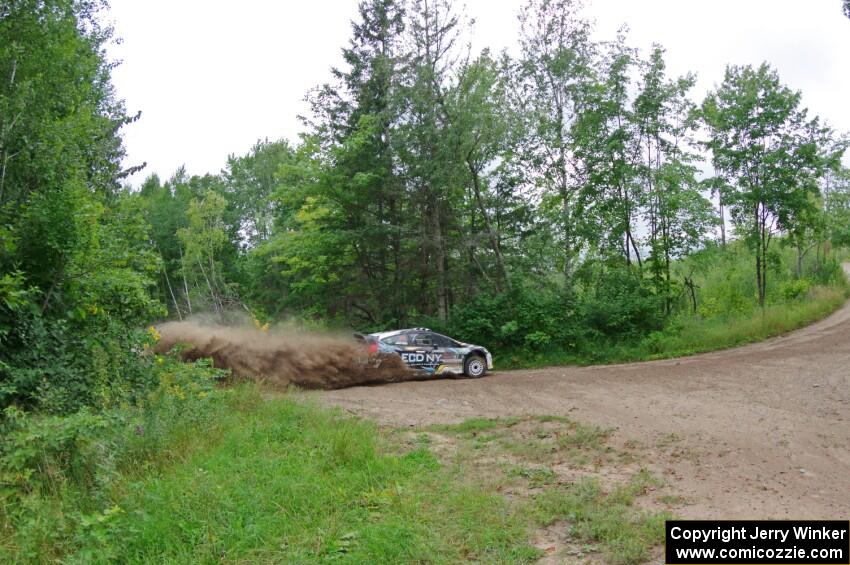 Barry McKenna / Leon Jordan Ford Fiesta at a sharp left on SS3, Steamboat I.