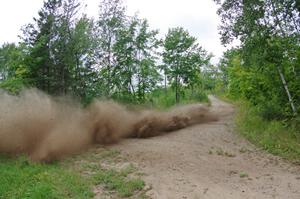 Barry McKenna / Leon Jordan Ford Fiesta at a sharp left on SS3, Steamboat I.