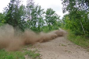 Barry McKenna / Leon Jordan Ford Fiesta at a sharp left on SS3, Steamboat I.