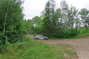 David Higgins / Craig Drew Subaru WRX STi  at a sharp left on SS3, Steamboat I.