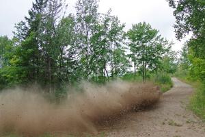 David Higgins / Craig Drew Subaru WRX STi  at a sharp left on SS3, Steamboat I.