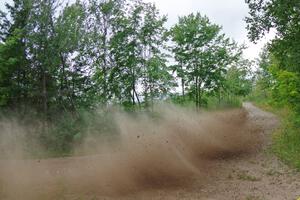 David Higgins / Craig Drew Subaru WRX STi  at a sharp left on SS3, Steamboat I.