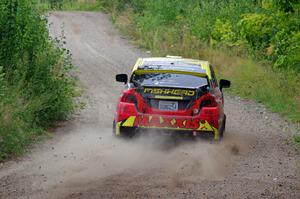 Jeff Seehorn / Karen Jankowski Subaru WRX STi at a sharp left on SS3, Steamboat I.