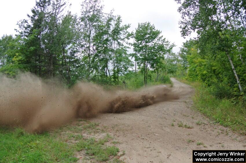 Barry McKenna / Leon Jordan Ford Fiesta at a sharp left on SS3, Steamboat I.