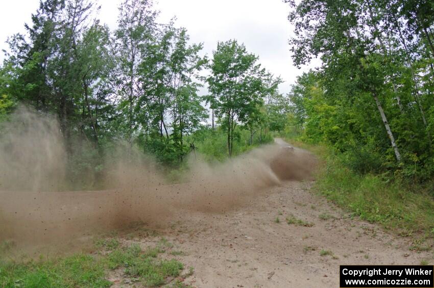 Barry McKenna / Leon Jordan Ford Fiesta at a sharp left on SS3, Steamboat I.