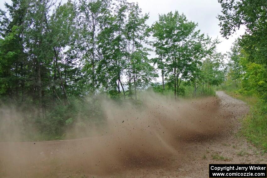 David Higgins / Craig Drew Subaru WRX STi  at a sharp left on SS3, Steamboat I.