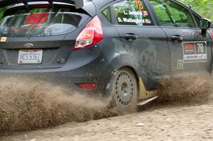 Dave Wallingford / Leanne Junnila Ford Fiesta at a sharp left on SS3, Steamboat I.