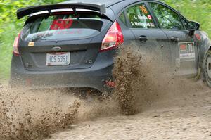 Dave Wallingford / Leanne Junnila Ford Fiesta at a sharp left on SS3, Steamboat I.