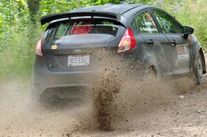 Dave Wallingford / Leanne Junnila Ford Fiesta at a sharp left on SS3, Steamboat I.