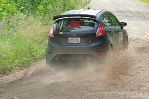 Dave Wallingford / Leanne Junnila Ford Fiesta at a sharp left on SS3, Steamboat I.