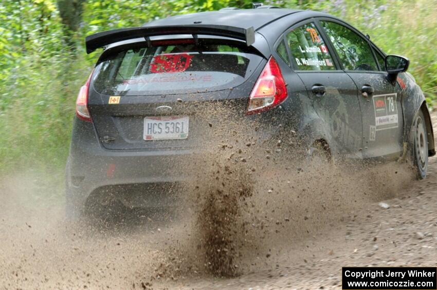 Dave Wallingford / Leanne Junnila Ford Fiesta at a sharp left on SS3, Steamboat I.