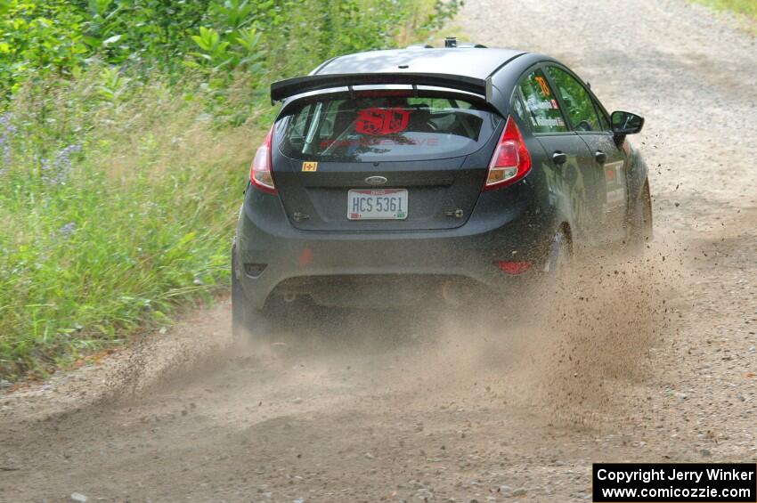 Dave Wallingford / Leanne Junnila Ford Fiesta at a sharp left on SS3, Steamboat I.