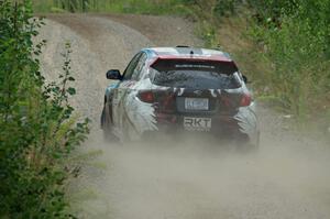 Dennis Romero / Jose Maria Rodriguez Subaru WRX STi  at a sharp left on SS3, Steamboat I.