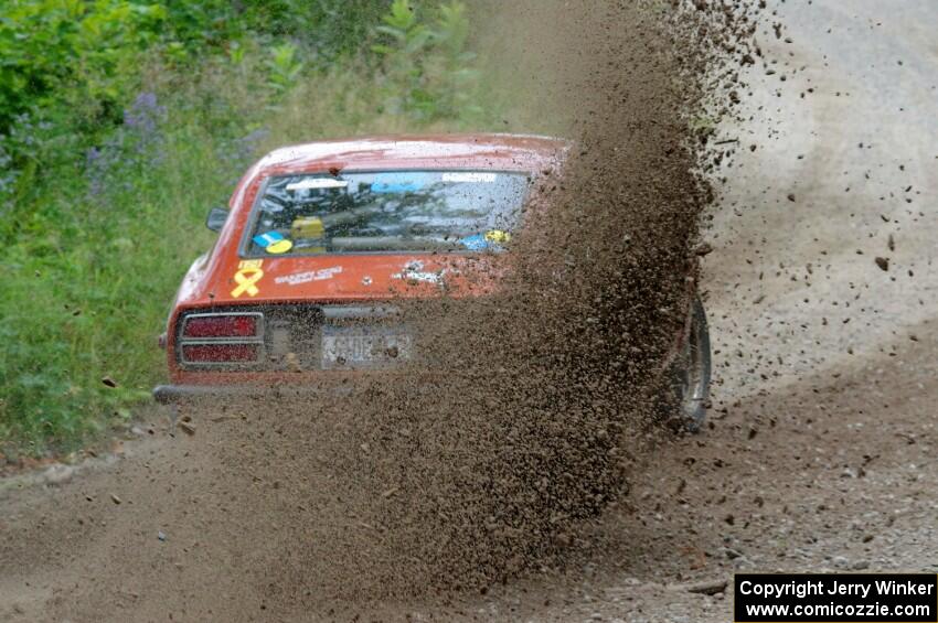 Greg Healey / Phil Barnes Datsun 280Z at a sharp left on SS3, Steamboat I.