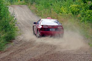 Al Dantes, Jr. / Brandon Snyder Mazda RX-7 Turbo at a sharp left on SS3, Steamboat I.