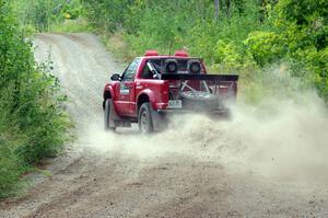 Jim Cox / Scott Parrott Chevy S-10 at a sharp left on SS3, Steamboat I.