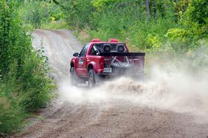 Jim Cox / Scott Parrott Chevy S-10 at a sharp left on SS3, Steamboat I.