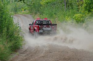 Jim Cox / Scott Parrott Chevy S-10 at a sharp left on SS3, Steamboat I.