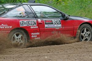 Tret West / Brandon Reinhardt Eagle Talon at a sharp left on SS3, Steamboat I.