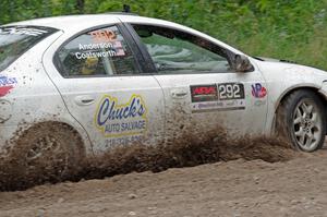 Matt Coatsworth / Ben Anderson Dodge SRT-4 at a sharp left on SS3, Steamboat I.