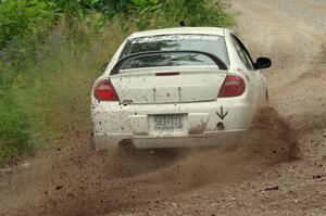 Matt Coatsworth / Ben Anderson Dodge SRT-4 at a sharp left on SS3, Steamboat I.