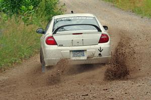 Matt Coatsworth / Ben Anderson Dodge SRT-4 at a sharp left on SS3, Steamboat I.