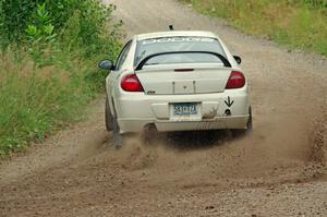 Matt Coatsworth / Ben Anderson Dodge SRT-4 at a sharp left on SS3, Steamboat I.