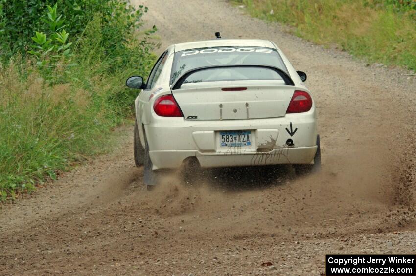 Matt Coatsworth / Ben Anderson Dodge SRT-4 at a sharp left on SS3, Steamboat I.