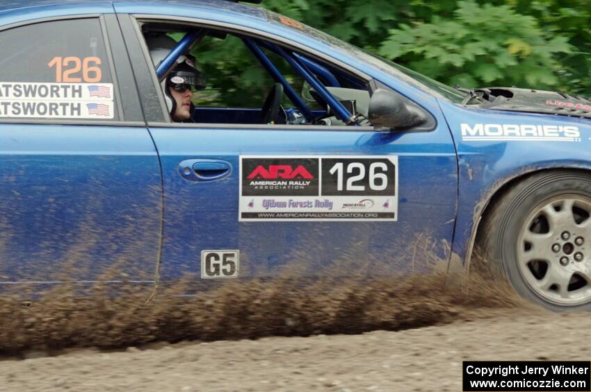 Don Coatsworth / Cody Coatsworth Dodge SRT-4 at a sharp left on SS3, Steamboat I.